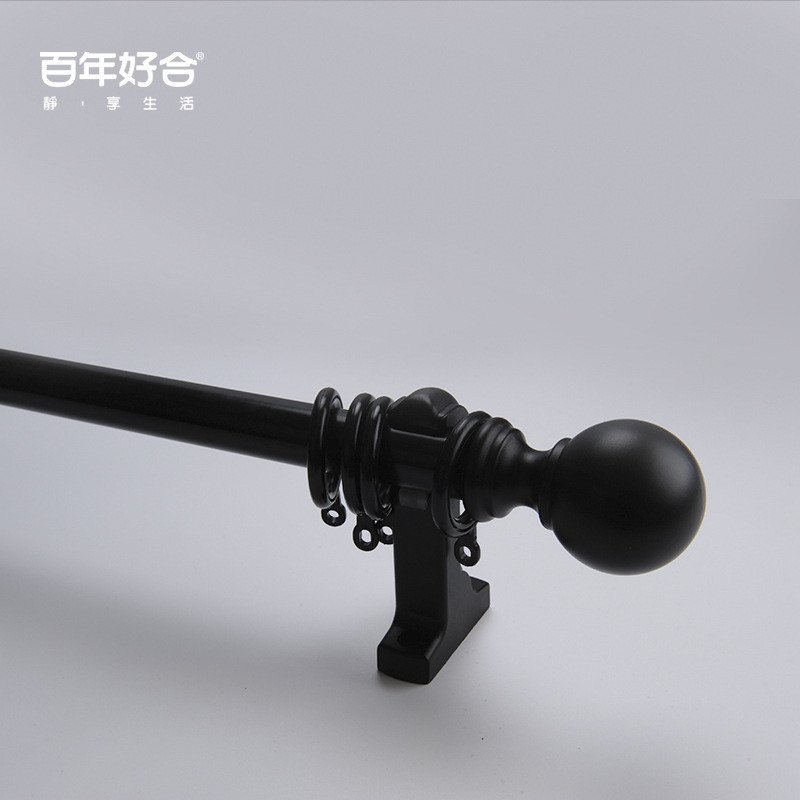 德裕百年好合系列26-88黑色罗马杆北欧简约