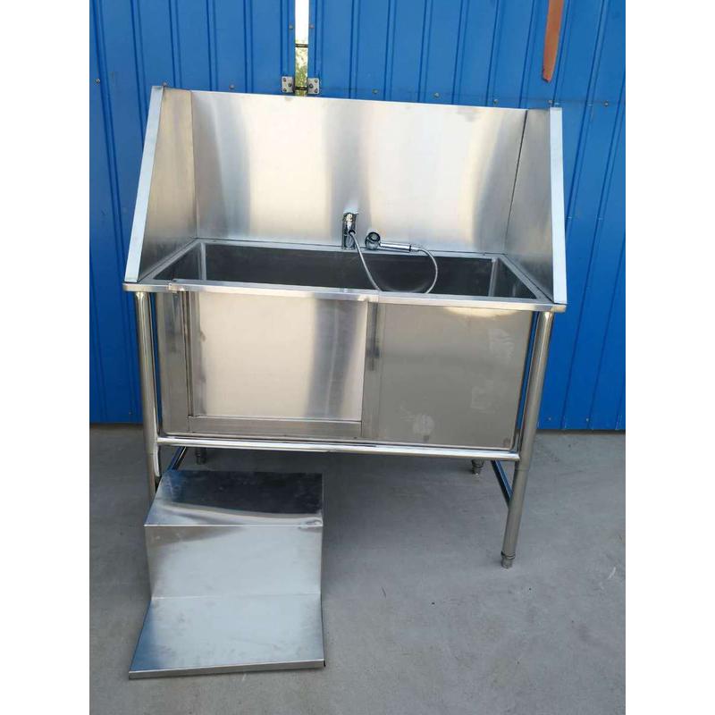 不锈钢带门宠物洗澡池清洗洗澡盆宠物狗池洗狗池清洗池