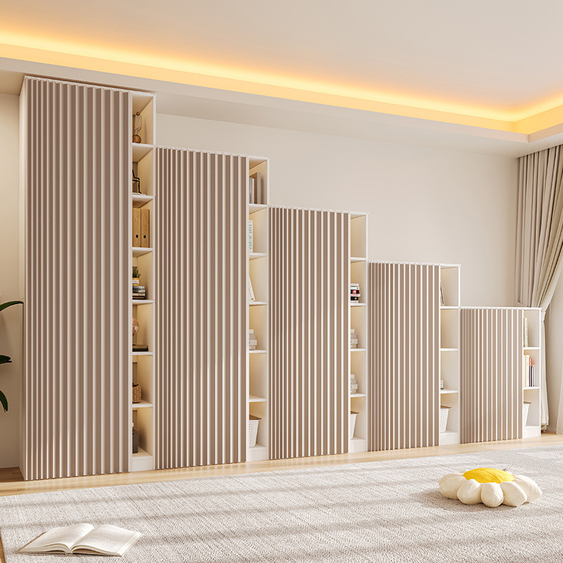 柜子遮挡帘书架置物架杂物遮丑帘帘高级感免打孔滑轨布艺防尘鞋柜