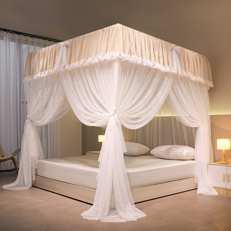 99n蚊帐家用2024新款卧室宫廷式落地蚊帐单帐纱1.8m1米5床不带支