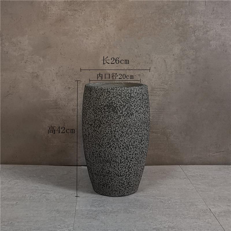 北欧庭院绿化漆水泥花盆室内户外花园灰石工程软装创意绿植摆设