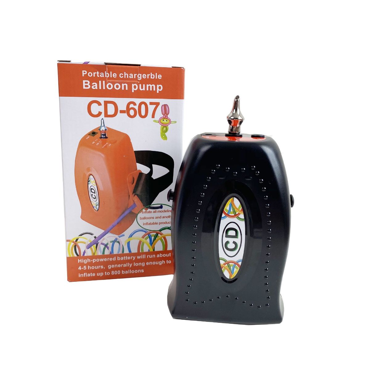 cd607批发长条气球电动充气泵蓄电小型单孔气球泵充气泵便携式