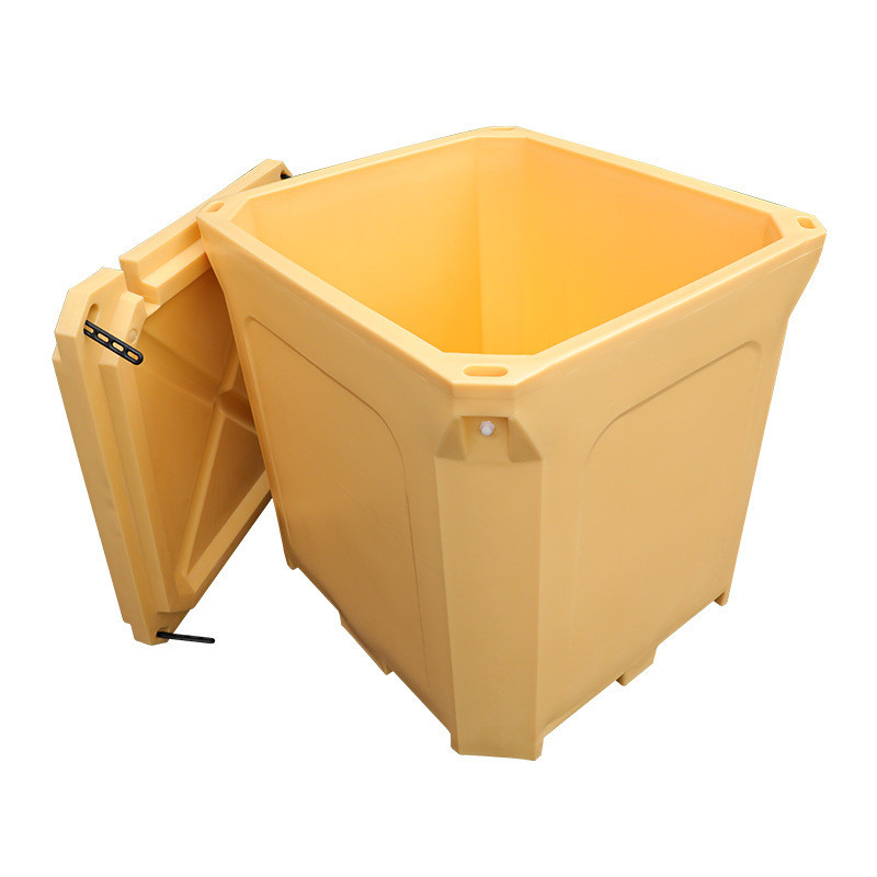 现货1000lh箱大容量滚塑保温箱冷藏加厚配送箱储存渔业活鱼水产型