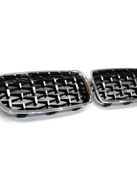 热销适用于f35f30mp改装中网流星款亮黑半黑全电镀汽进气车前格栅