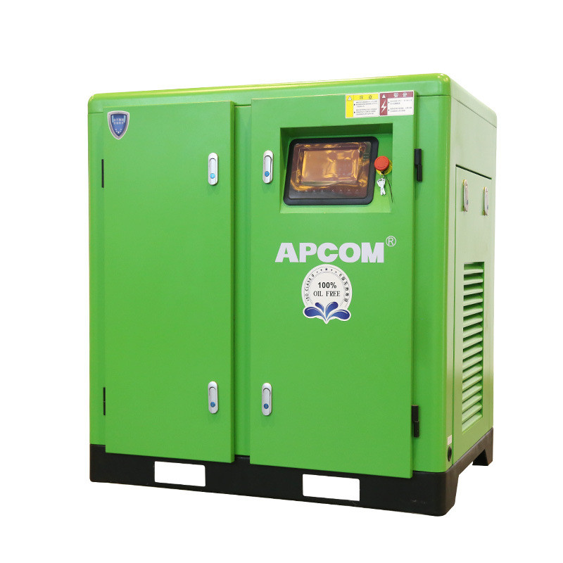 永磁匹水润滑无油螺杆空压机生产厂家30变频22kw螺旋式空气压缩机