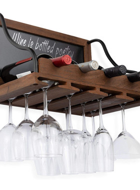 简约创意壁挂木酒架欧式时尚悬挂创意红酒架洋葡萄置物架木架