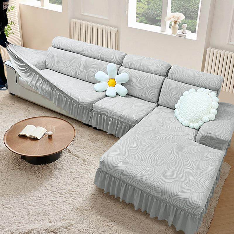 新款盖布全包卍能套四季通用弹力三位一贵妃沙发罩笠防猫抓沙发套