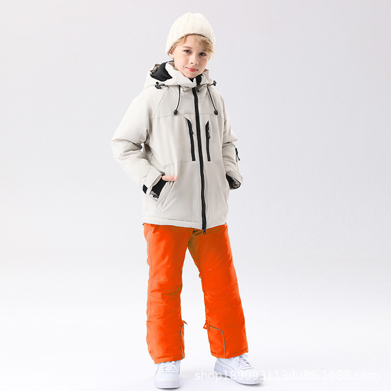 儿童滑雪服单冬季户外保暖男女童中大童套装双板防风防水滑雪衣裤