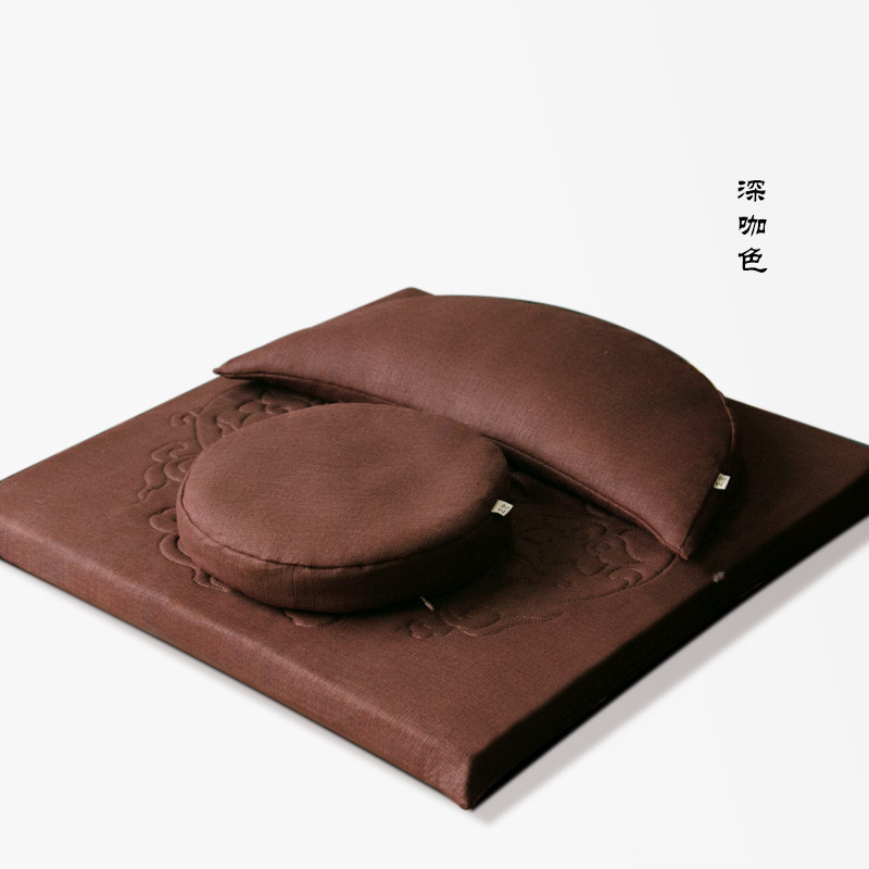 54n正念新款禅修打坐拜佛套装弹椰棕荞麦多层冥想垫高静坐榻榻米