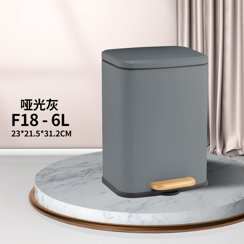 厂家脚踏式垃圾桶6l-13l厨房垃圾桶不锈钢轻奢垃圾桶家用批发