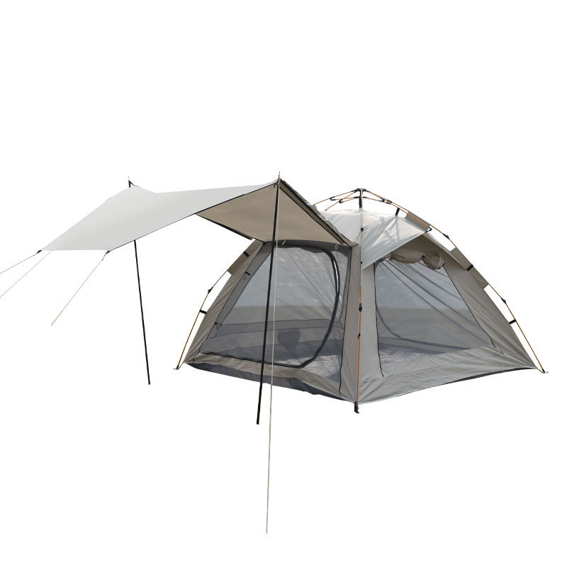 便携式假双层带天幕户外蚊帐免安装露营帐篷可折叠防水遮阳帐篷