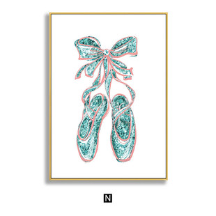 儿童房少女墙壁卡通女孩房间挂画小朋友孩子粉红色卧室装 饰画