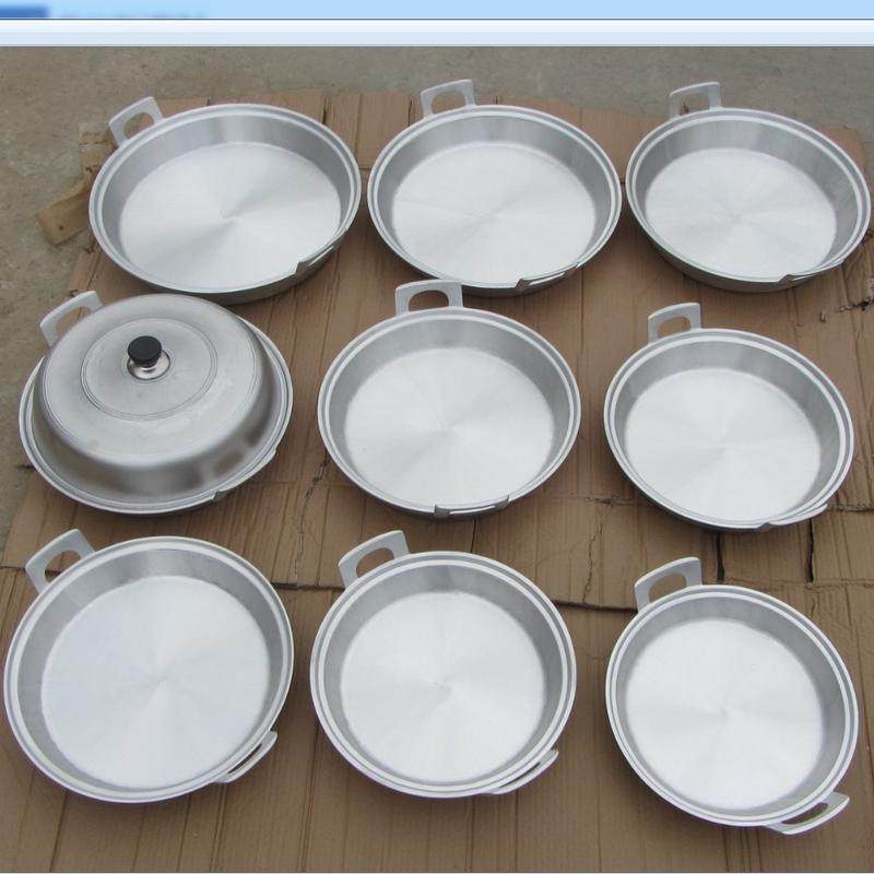 小号平底锅 纯铝锅煎包烤肉用锅贴不粘 老式加厚手工铸铝无涂层