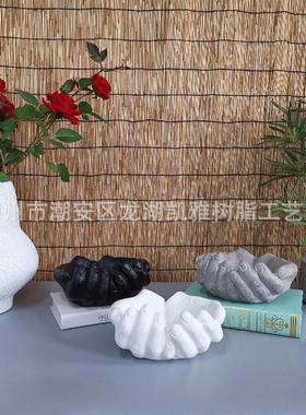 园艺水泥手掌旧美式庭院乡村做花盆花盆文竹微景观前台玄关软装