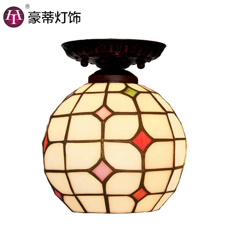 彩色玻璃帝凡尼走廊门厅阳台小吊灯厂家直销艺术灯饰别墅灯具