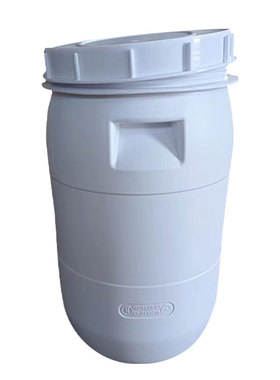 现货批发白色通用包装40升化工塑料桶加厚大口pe圆形密封抱箍桶