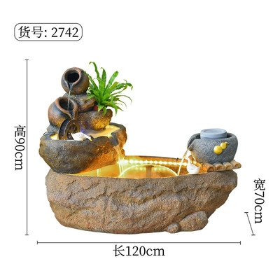 造景石磨景观喷泉摆件循环石来运转阳台鱼池