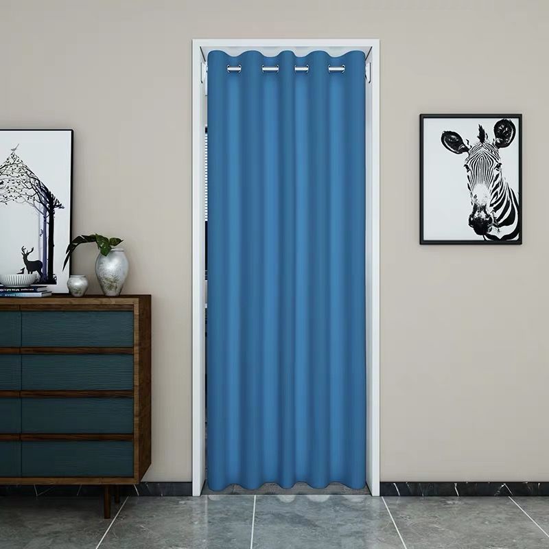 免打孔更衣室遮挡布帘家用布艺空调帘试衣间门帘隔断帘卫生间卧室