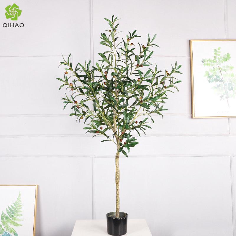 室内盆栽家居大型假树绿植客厅仿真橄榄树橱窗装饰仿真树橄榄树
