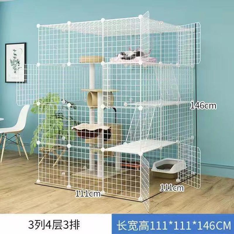 猫笼子别墅围栏家用可拼接猫爬架网格多层猫舍猫咪用品宠物大号