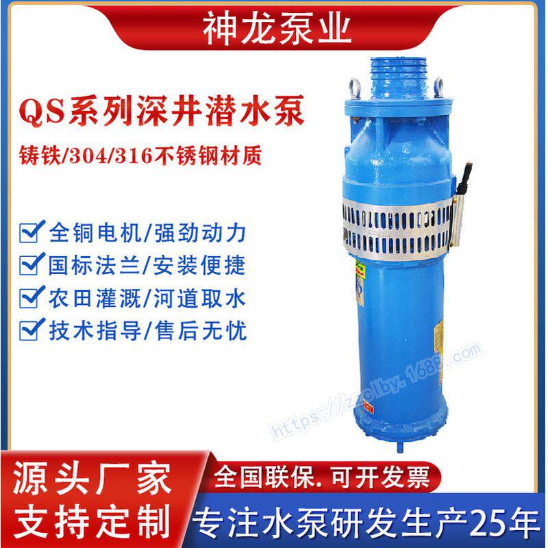 QS小型潜水电泵立式深井潜水泵井用水泵农田灌溉水泵景观喷泉水泵