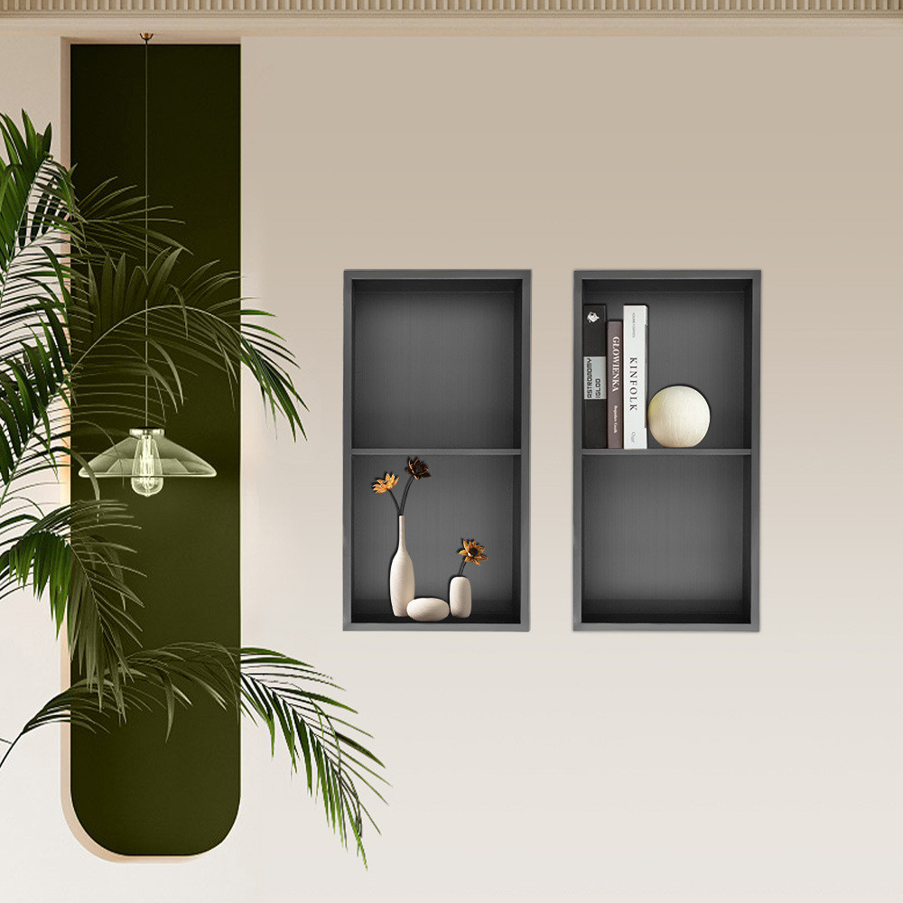 304不锈钢成品柜隔板金属电视柜壁龛嵌入式壁龛卫生间浴室置物架