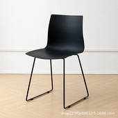 北欧塑料椅子家用餐椅靠背椅加厚餐厅用钢化妆椅网红腿简约洽谈椅