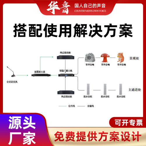 热销室外防水音柱校园广播公共广播车站商场学校专业灯防水音柱杆