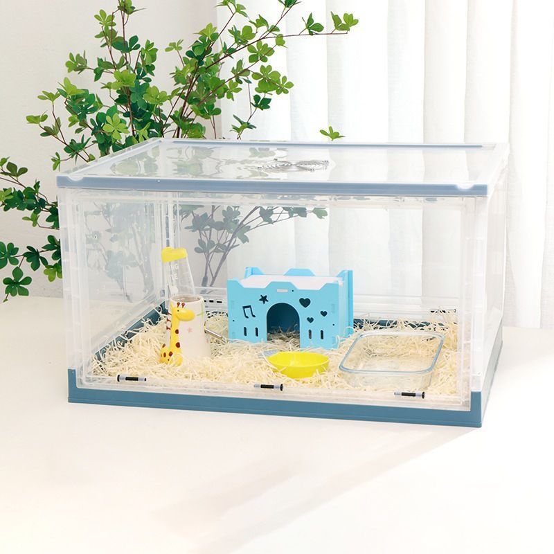 芦丁鸡饲养箱仓鼠笼子金丝熊专用盒花枝鼠蜜袋鼯超大用品折叠好看