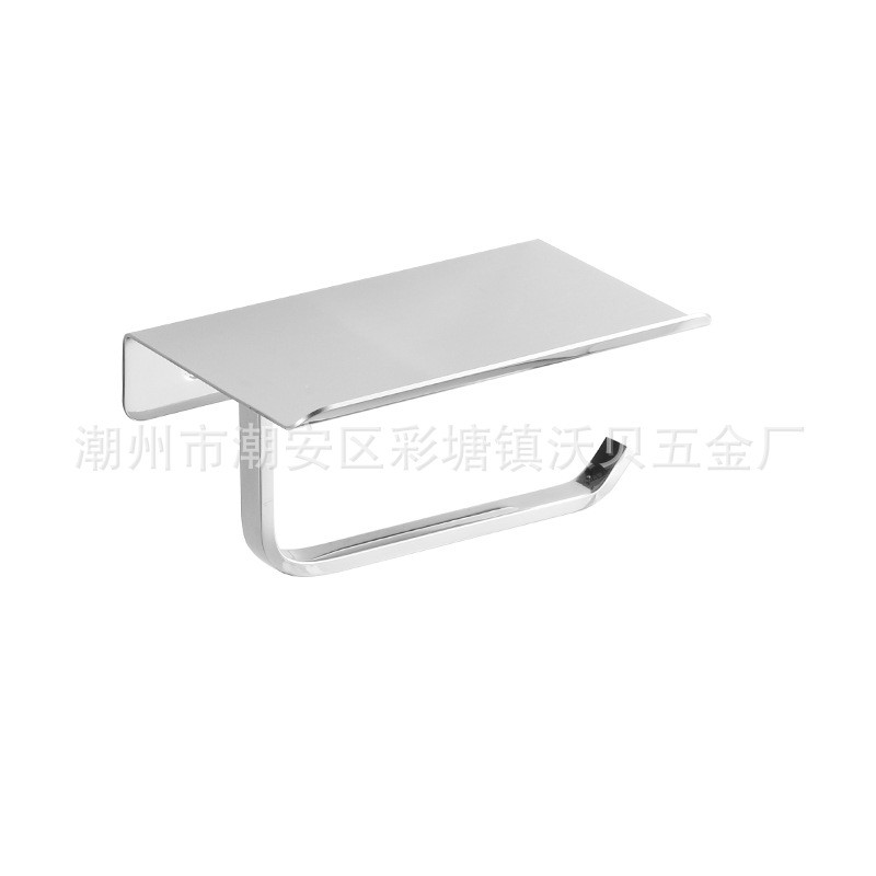 工程不锈钢纸巾用带平台放手机置物架卫生间酒店厕所卷纸架纸巾盒