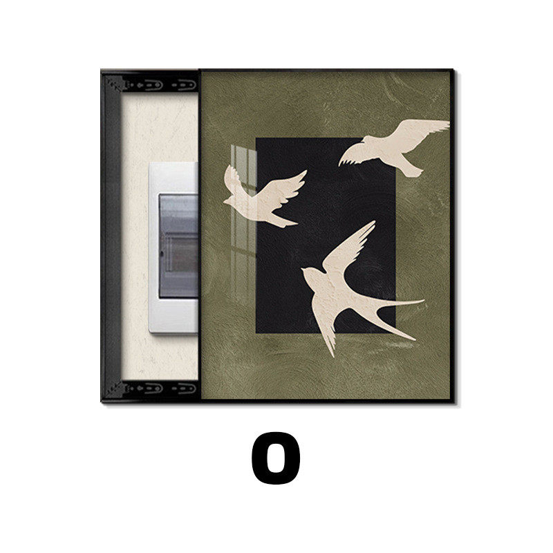 中古风配电箱2024新款强弱电表箱装饰画开关盒遮挡挂画竖款免打孔