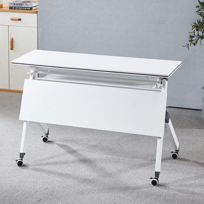 折叠会议培训桌职员办公桌侧翻课桌移动学生拼接长条桌培训台