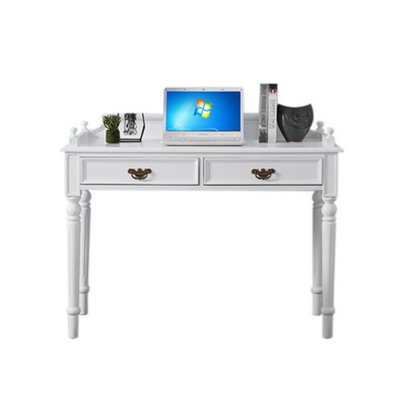 美式实木书桌书房办小户型简约家具欧式电脑桌子仿古写字台新款