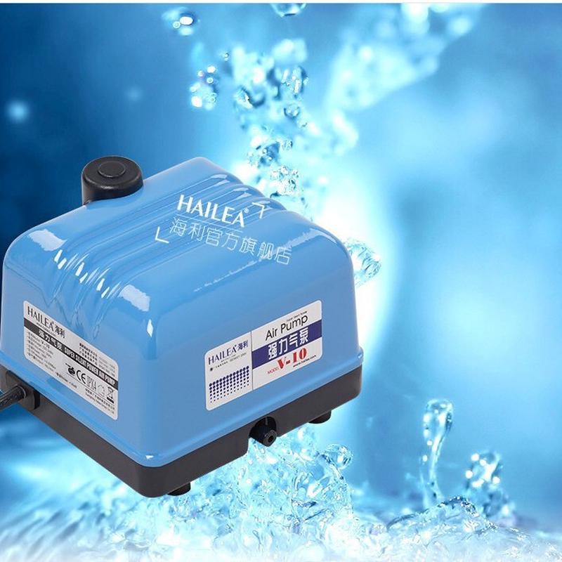 大功率增氧泵锦鲤鱼池气泵海利气泵v10v20v30v60