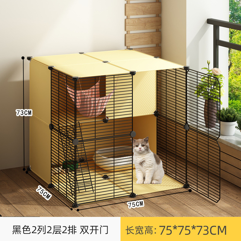 猫笼子家用室内猫咪超大别墅自由空间带厕所一体两层小型猫舍猫窝