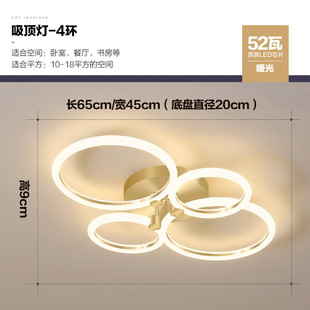 客厅灯简约现代大气圆环形大厅灯具吸顶灯家用创意轻奢led卧室灯