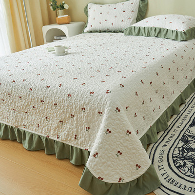 bb4c批发法式床盖2023年水洗盖春秋榻榻米炕棉麻夏季夹棉床单