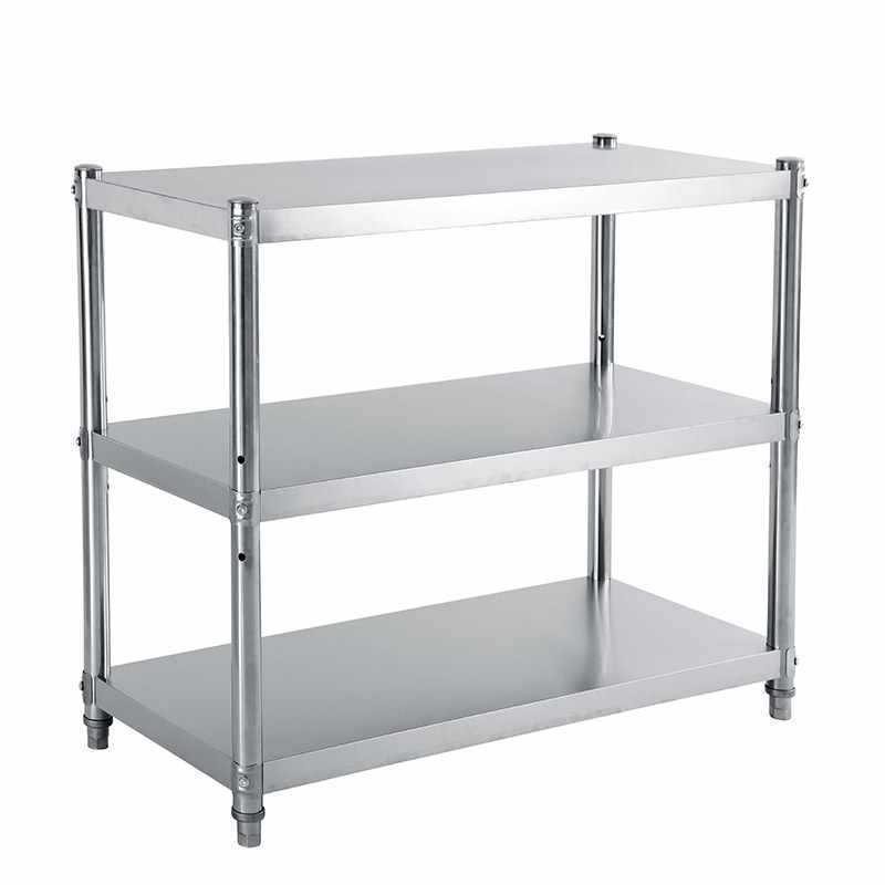 不锈钢置物架厨房三层收纳架子四层落地层架储物五层家用货架多层