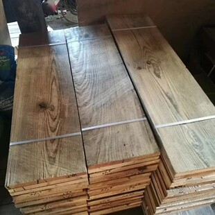 大板吧台实木风化复古桌面板老榆木拼接木纹装饰板旧木板老木板材