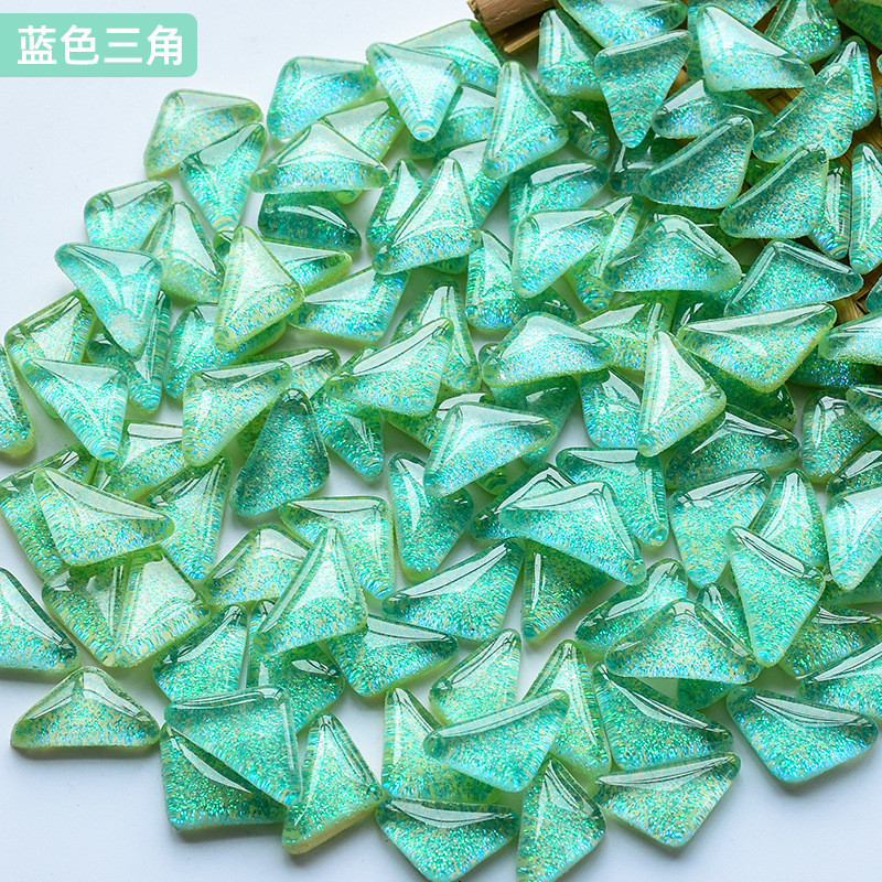 彩色闪粉水晶自由石马赛克散粒diy手工儿童亲子创意拼贴材料配件