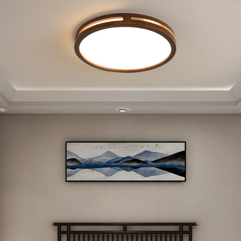 热销工厂批发中式风格客厅吸顶灯 办公室长方形橡木平板灯 圆形卧,家装灯饰光源,客厅吸顶灯,淘宝优惠券,粉丝福利购,淘宝优惠卷