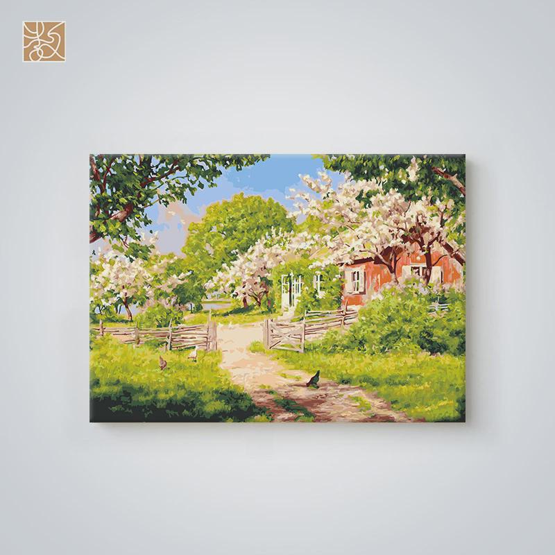 世界名画数字油画手工填色画涂色书房装饰画手绘客厅肌理画挂画