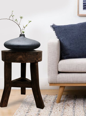 实木椅子烧桐木厂家新中式实木凳子仿古饭店长条圆板凳底座