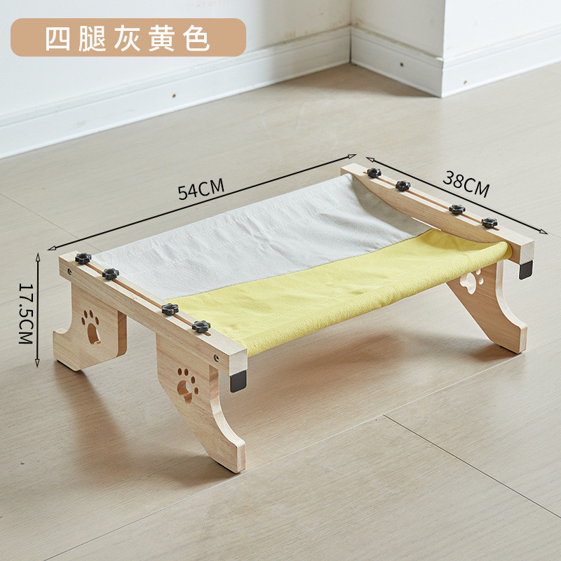 现货供应悬浮式猫吊床窗户悬挂式实木猫窝猫咪晒太阳挂床四季通用