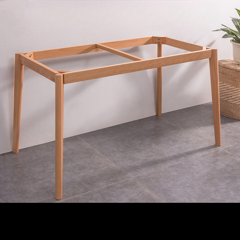 新款全实木加粗支架餐桌桌腿长方形框架木桌脚桌子腿桌架子何之章