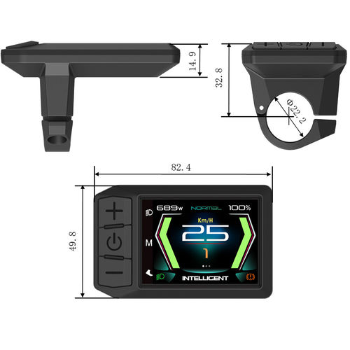 热销八方中置电机显示屏m510解限速m600电机码表码表协议电机专用