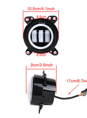 热销led直销卡车雾灯dafxf105天使眼4inchfoglight改装跨境前雾灯