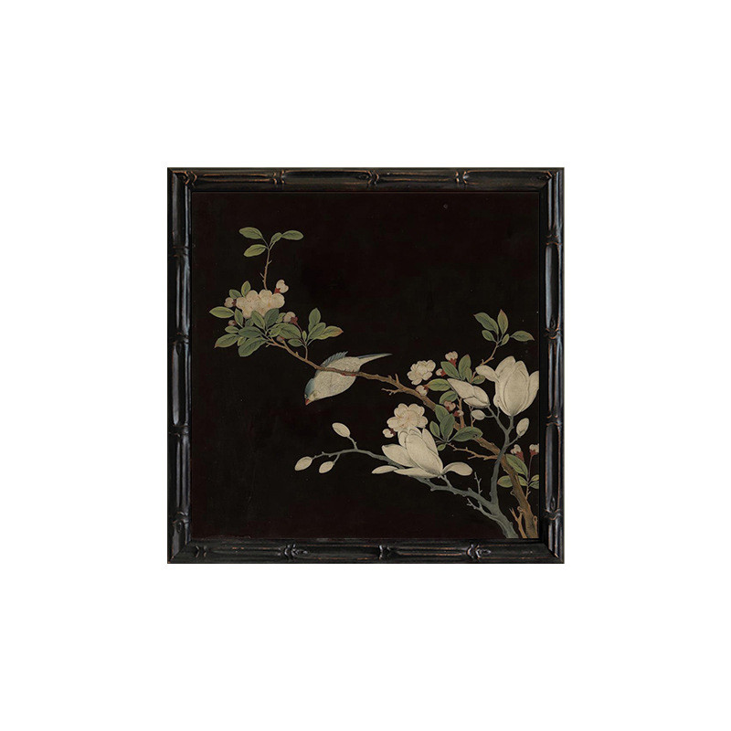 禅意花鸟客厅小幅组合装饰画中古风餐厅饭厅挂画中式国风艺术壁画
