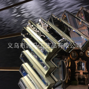 饰镜子 2022欧美浴室风轻奢卫生间半身拼玄关梳妆台方形挂镜家用装