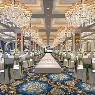 酒店地毯1000克尼龙过b1阻燃通道走道地毯满铺印花地毯宴会厅地毯